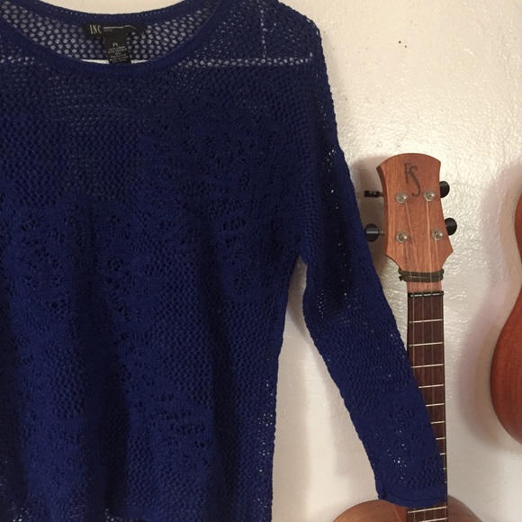 INC Knit Top, Blue, Size PL - Picture 4 of 10